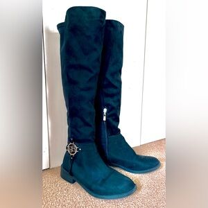 bebe Black Over the Knee Boots